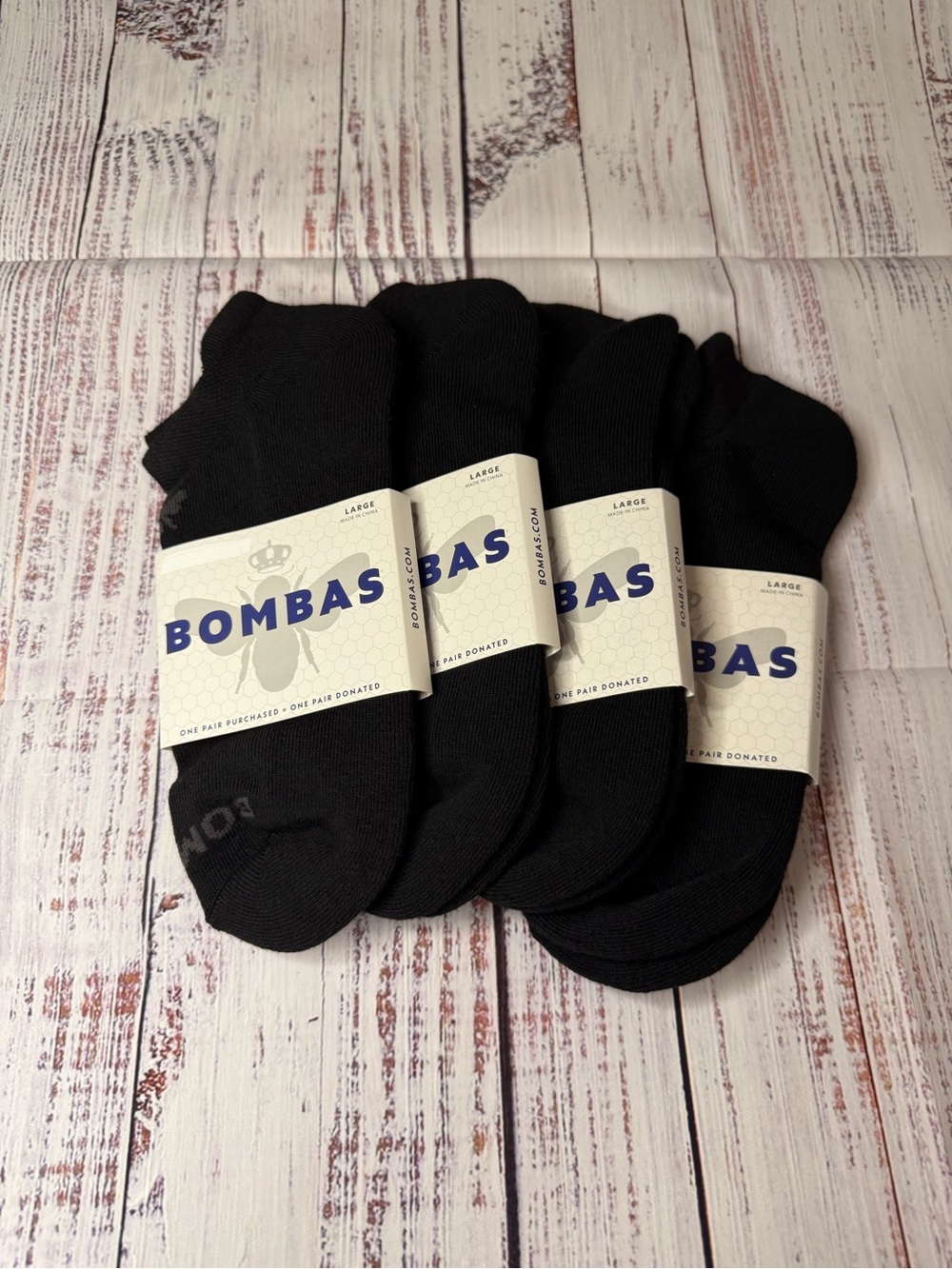 Bombas Black No-Show Men's Socks - 4 Pack